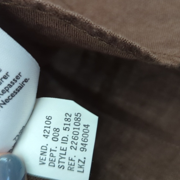 Eddie Bayer 100% Linen Botton Down V-Neck Top Brown Women's XS Lagenlook - Picture 12 of 14